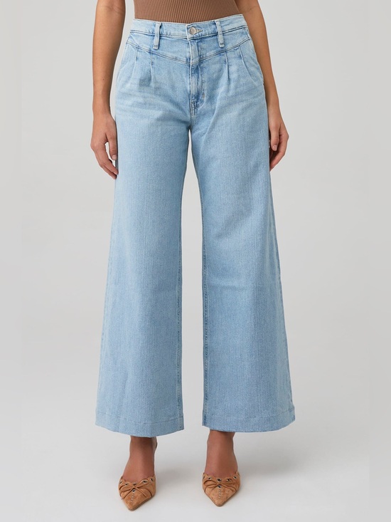 Hudson Jeans Denim - Hudson Jodie Pleated High-Rise Wide-Leg Jeans size 28